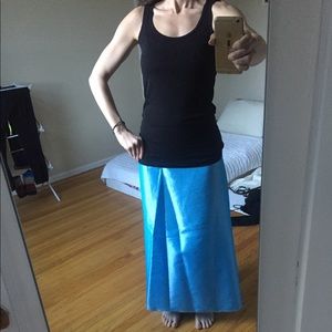 Blue Taffeta Bustle Skirt (with adjustable ties!)
